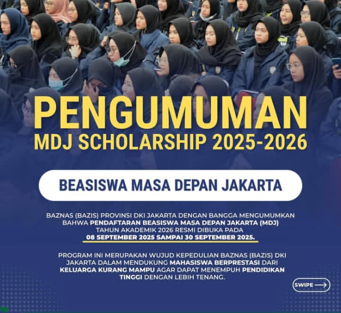 ‎Cek Persyaratan MDJ, Program Beasiswa Jakarta Dibuka Hingga 30 September 2025
