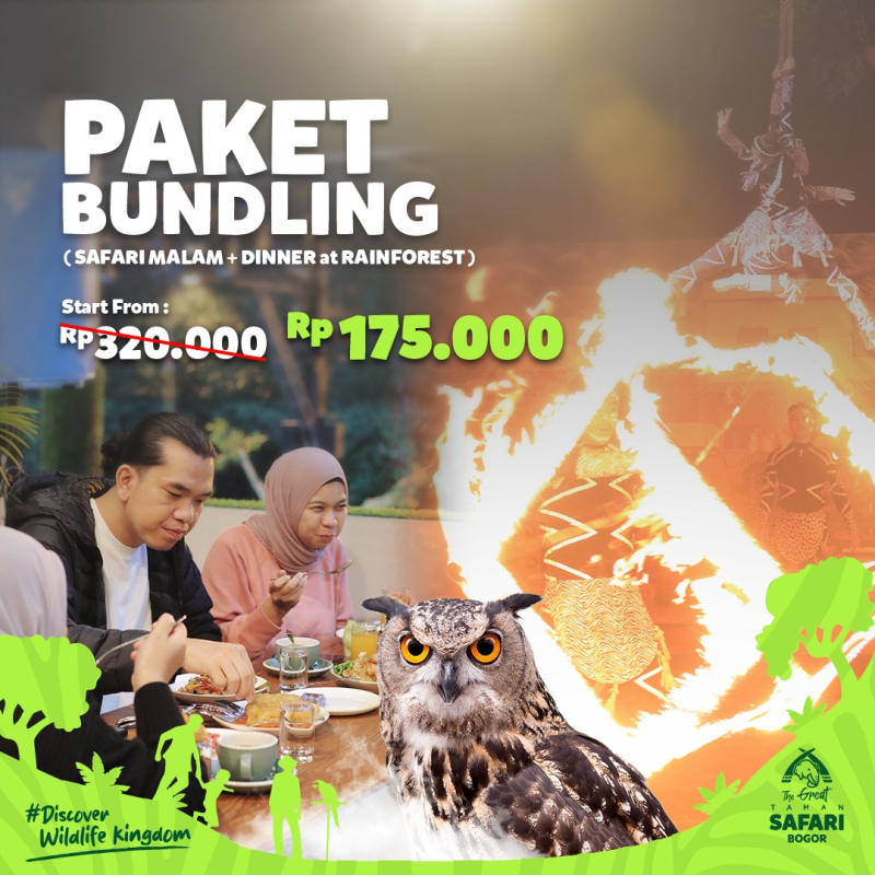 Taman Safari Bogor Tawarkan Paket Promo Bundling Safari Malam Plus Dinner Hanya Rp175 Ribu