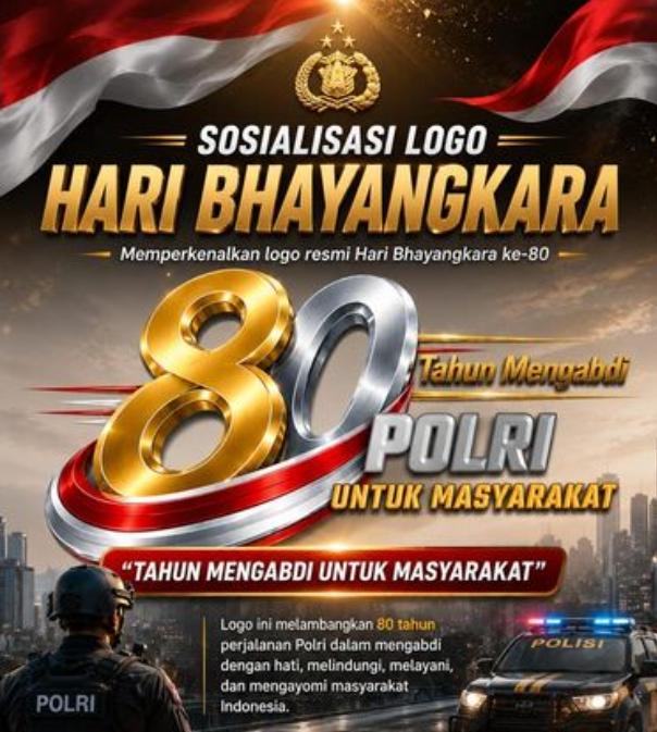 Polri Resmi Rilis Tema dan Filosofi Logo Hari Bhayangkara ke-80 Tahun 2026