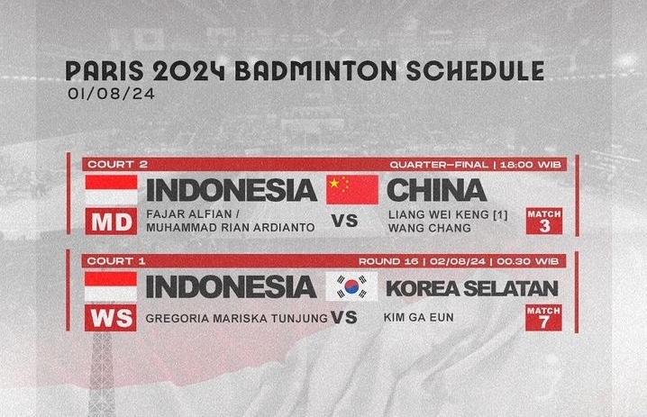 Sisakan 2 Wakil Badminton di Olimpiade Paris 2024: Indonesia Harapkan Medali, Ini Jadwal Lengkapnya