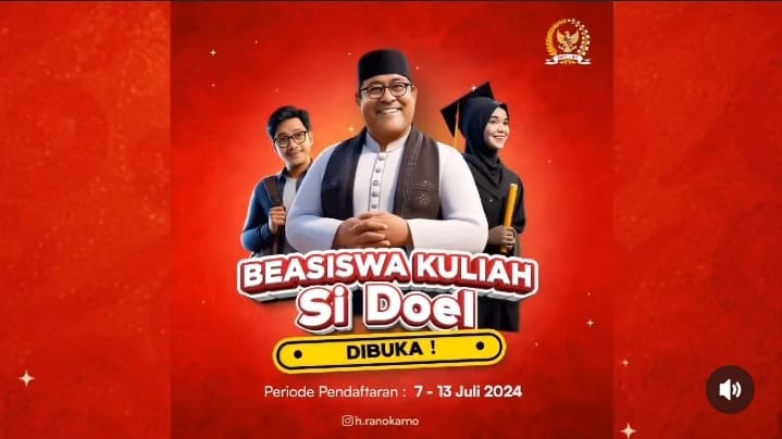 Dibuka! Pendaftaran Program Beasiswa Kuliah Si Doel Dibuka Sampai Tanggal 13 Juli 2024, Cek Syaratnya