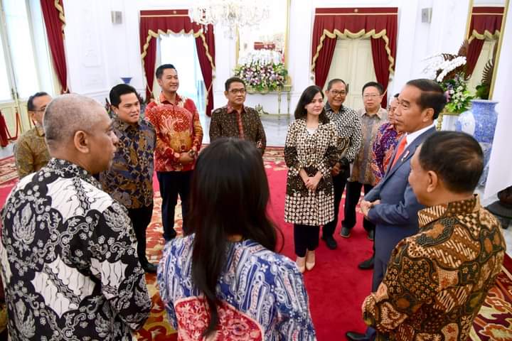 Erick Thohir dan Pengurus PSSI Temui Jokowi di Istana, Ini yang Dibahas 