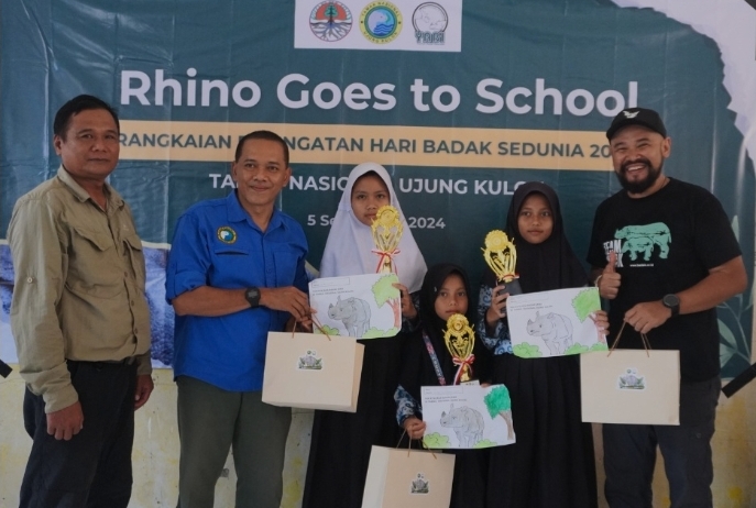 YABI dan TNUK Goes to School Gelar Sosialisasi, Mendorong Siswa Mencintai dan Melindungi Badak Sejak Dini