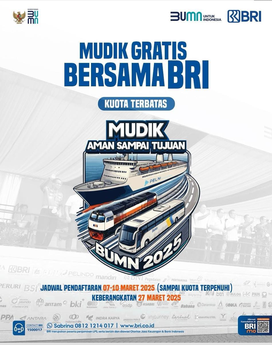 Mudik Gratis BRI 2025 Syarat, Cara Daftar, dan Jadwal Keberangkatan