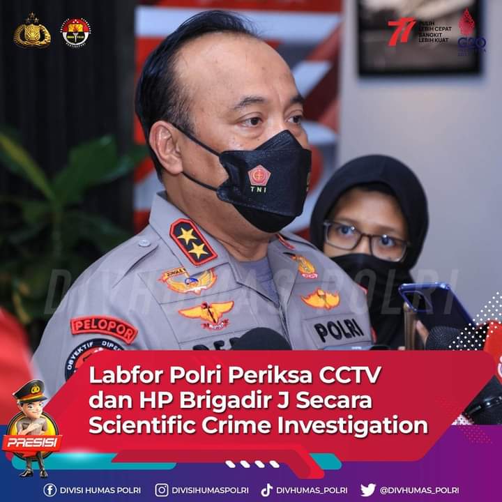 HP Brigadir J dan CCTV Diperiksa Labfor, Polri Kembali Ingatkan Pengacara Keluarga Brigadir J 