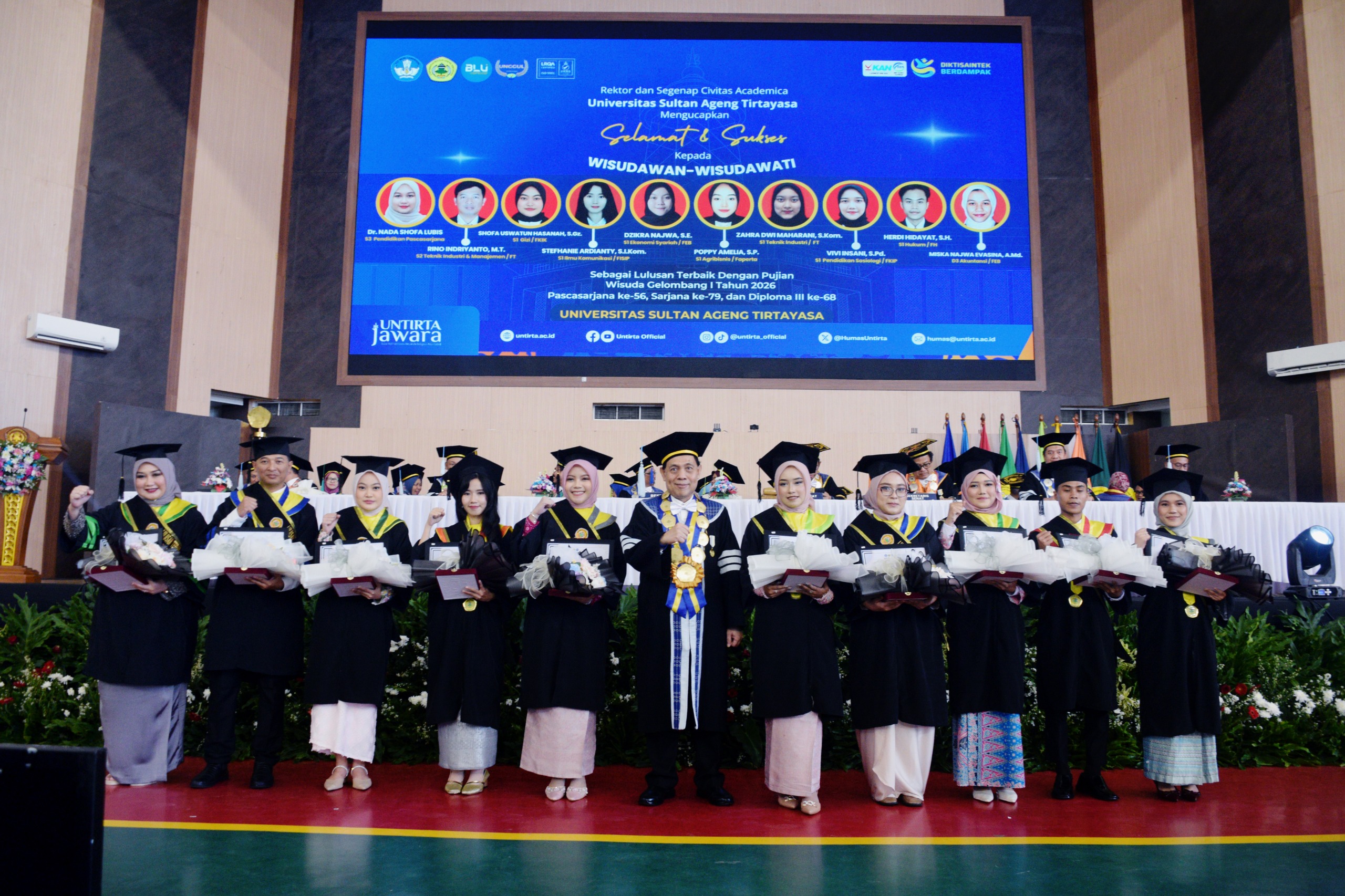 Untirta Kukuhkan 715 Lulusan pada Wisuda Gelombang I Tahun 2026