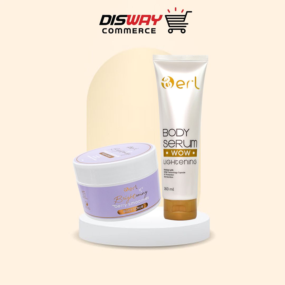 B Erl WOW Lightening Body Serum & Brightening Berry Smoothies Body Scrub 