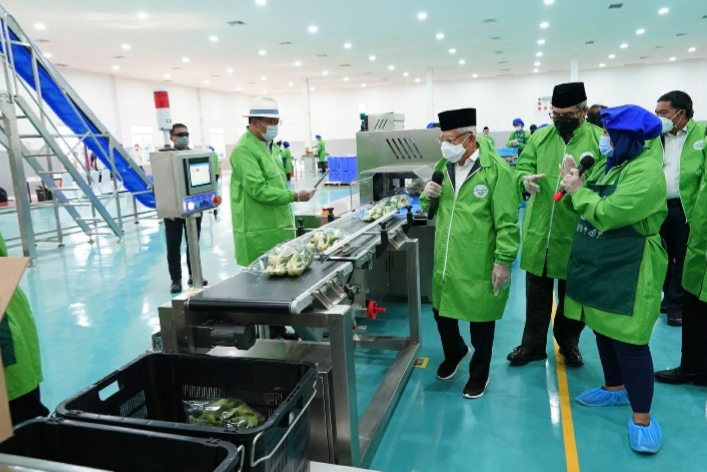 Didampingi Pj Gubernur Banten, Wapres Tinjau PT Singapura Fresh Green Makmur di Cikampek