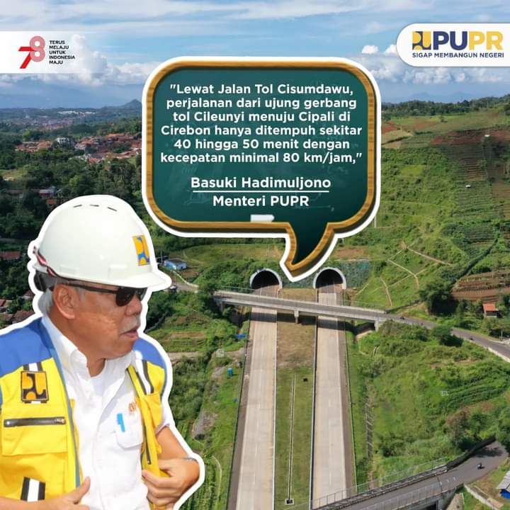 Tol Cisundawu Terhubung Seluruhnya, Bandung - Cirebon Hanya 70 Menit 