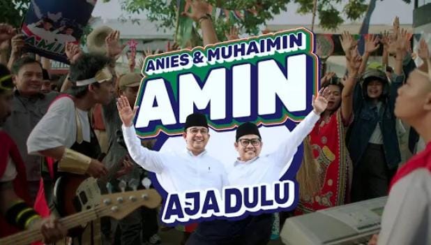 Lirik Lagu Kampanye Paslon Nomor Urut 1 Berjudul ‘AMIN Aja Dulu’ Ini Linknya