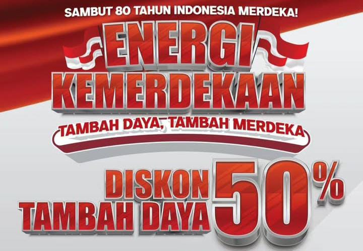 Promo PLN HUT RI, Diskon 50 Persen Tambah Daya Listrik Spesial Kemerdekaan