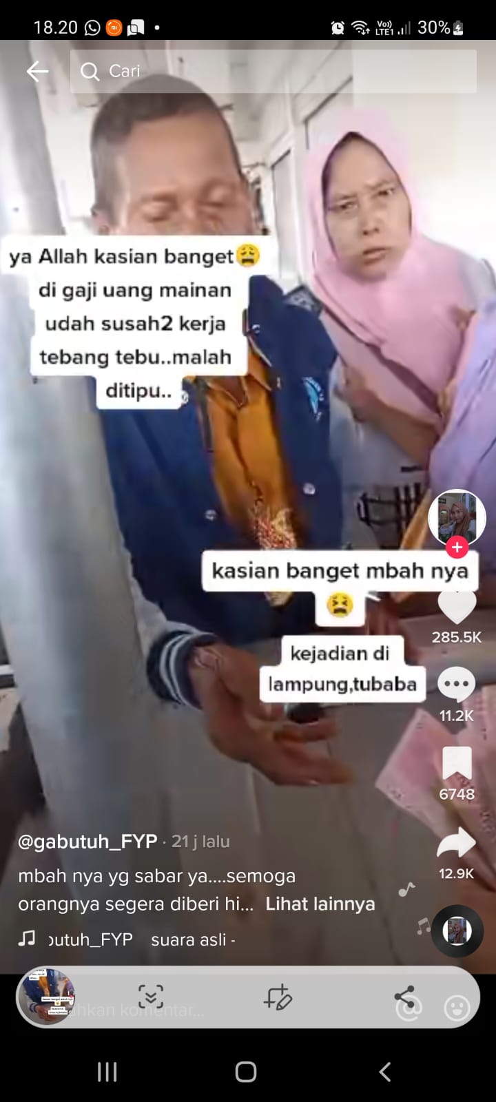 Keterlaluan, Kakek Penebang Tebu Diberi Upah Rp450 Ribu, Semuanya Uang  Mainan