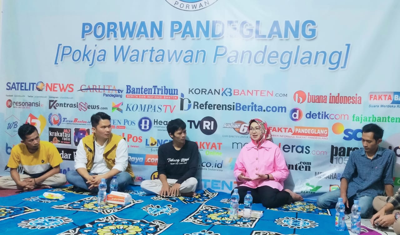 Airin Sambangi Pokja Wartawan Pandeglang, Paparkan Strategi Bangun Banten 