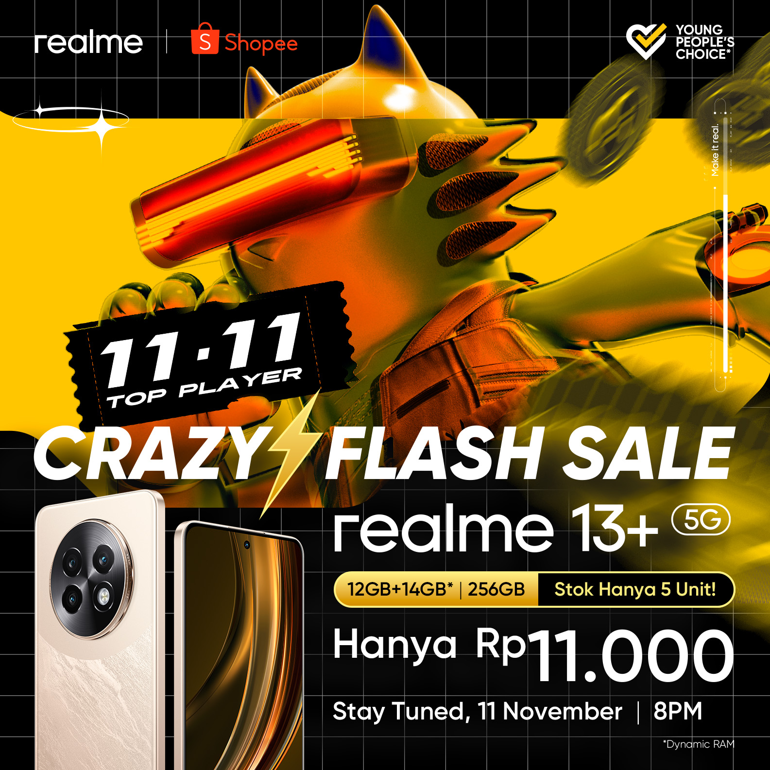 Realme 11.11 Mega Sale: Diskon hingga 30% dan Flash Sale Mulai dari Rp11.000!