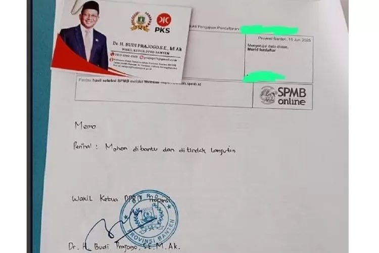 ‎Awal Mula Adanya Siswa Titipan SPMB Banten Oleh Budi Prajogo