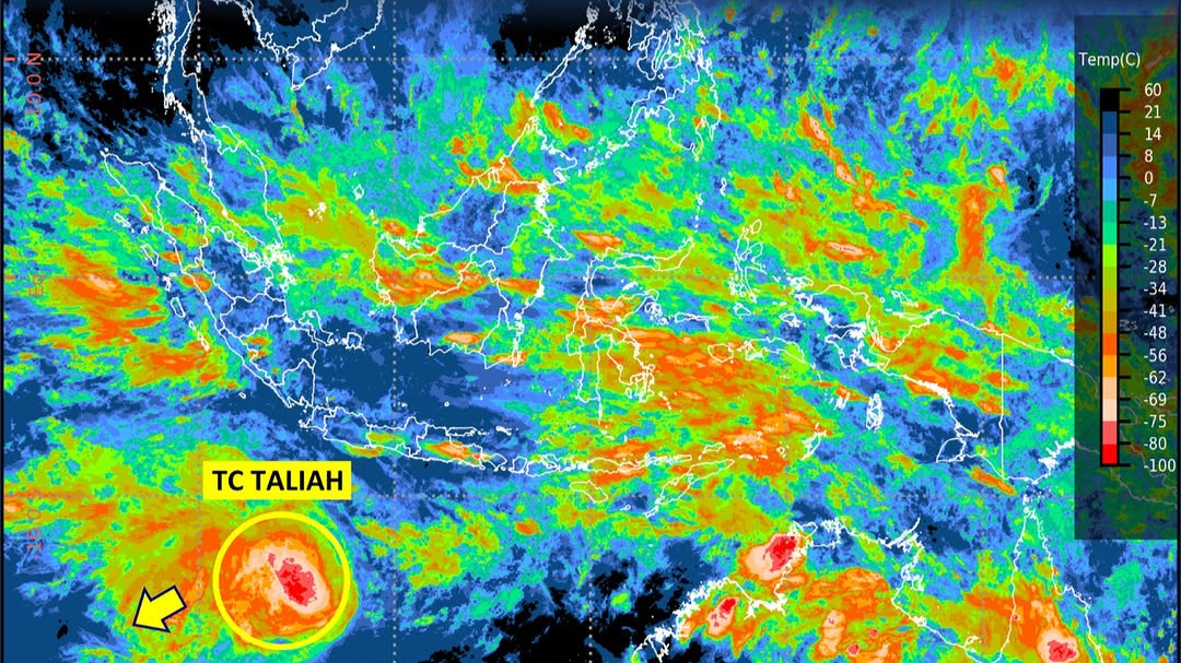 Dampak Siklon Tropis Taliah Pada Wilayah Indonesia Menurut BMKG