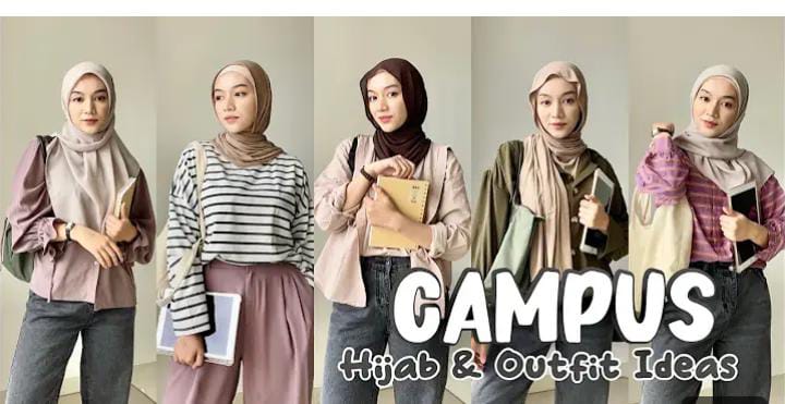 5 Inspirasi OOTD dan Tutorial Hijab untuk ke Kampus, Rapi dan Stylish