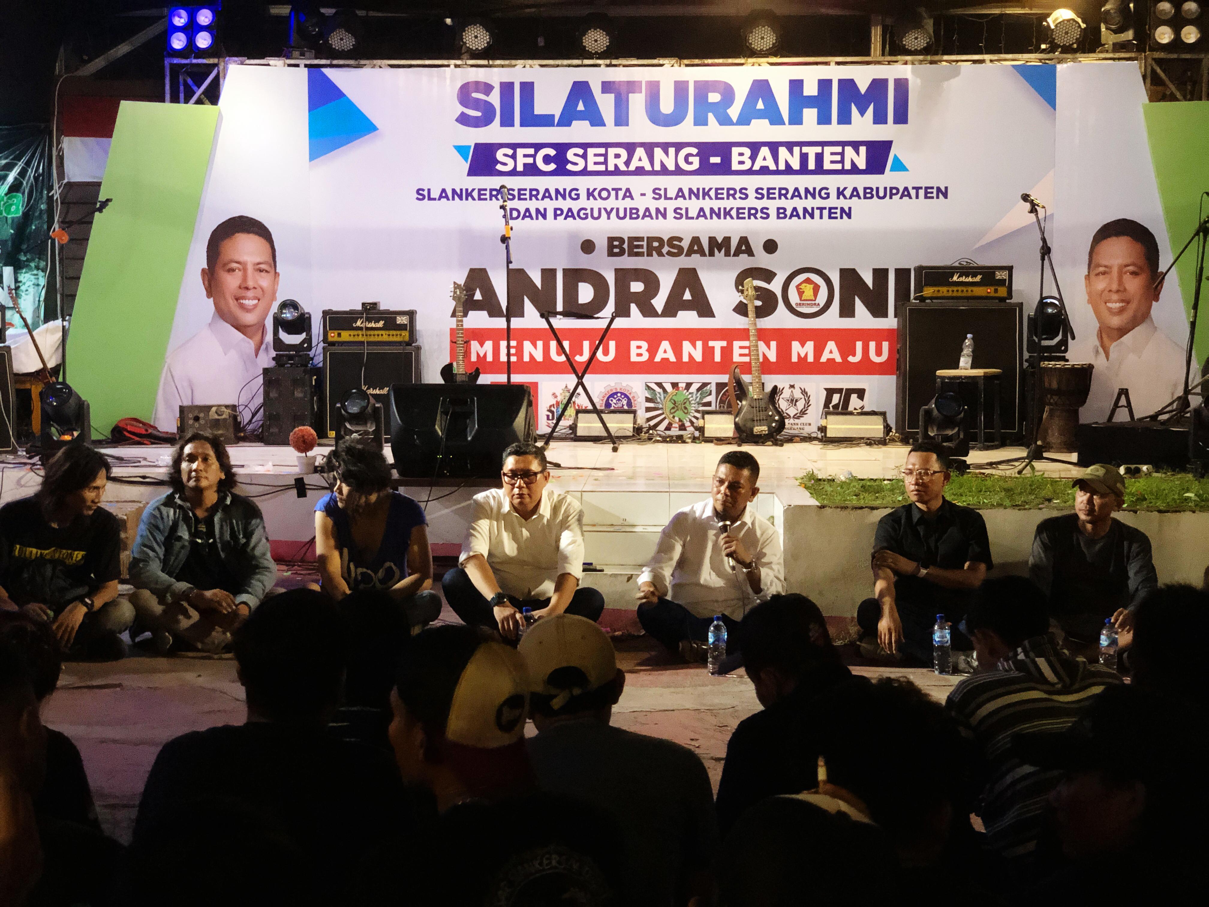 Ketua DPRD Gerindra Provinsi Banten, Andra Soni Gelar Silaturahmi dengan Komunitas Slankers 