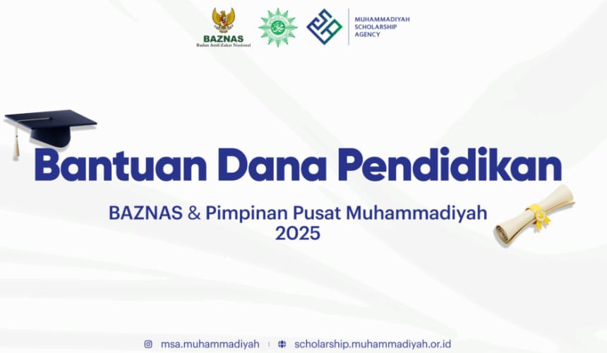 Muhammdiyah Buka Pendaftaran Beasiswa Bantuan Dana Pendidikan 2025 ke 500 Mahasiswa