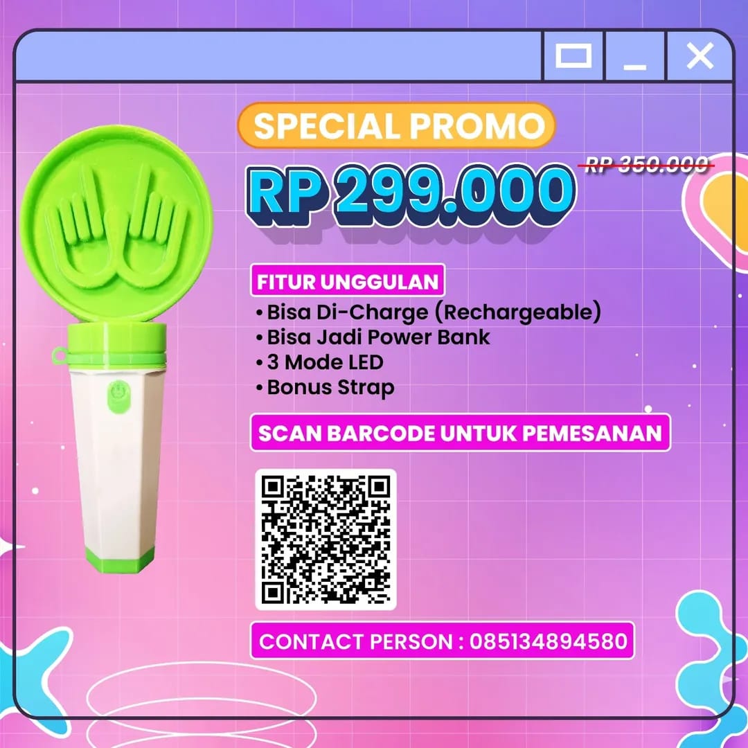 Wali Resmi Rilis Light Stick Pertama yang Multifungsi, Bisa Jadi Power Bank!