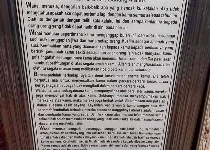 Khutbah Rasulullah Sebelum Meninggal, Tegas Haramkan Riba! 