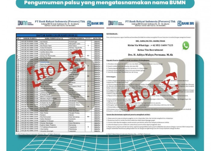 Waspada Modus Penipuan BUMN, Perhatiakan 7 Ciri ini Agar Terhindar