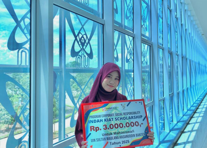 Mahasiswi UIN Banten Rachma Dhiyaul Jannah Raih Beasiswa Indah Kiat Scholarship 2026 ‎