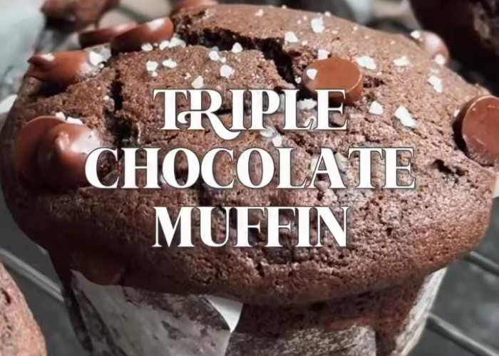 Pecinta Coklat Wajib Buat! Bikin Triple Chocolate Muffin yang Memiliki Kelembuatan Mendalam