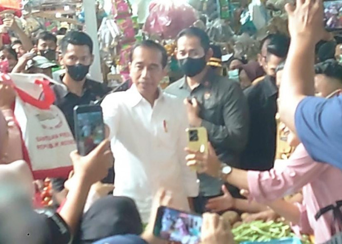 Jokowi Kunjungi Pasar Kelapa Kota Cilegon 