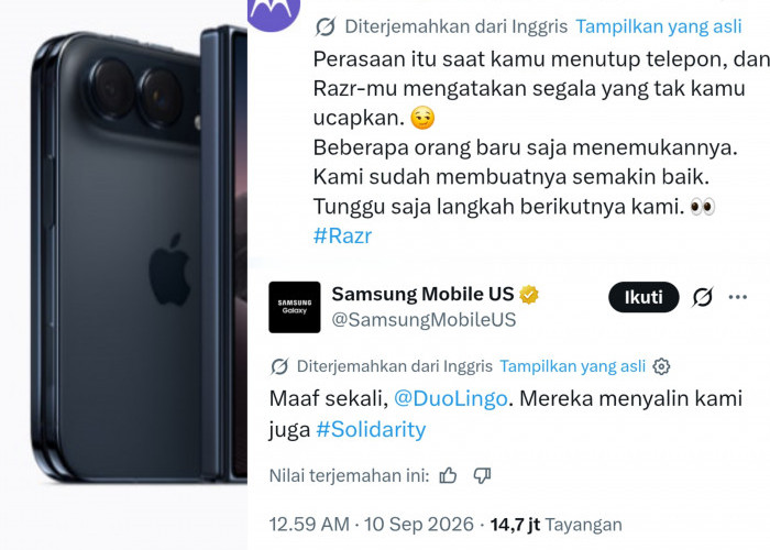 Apple Masuk Pasar HP Lipat, Samsung dan Motorola Kompak Sindir iPhone Duo