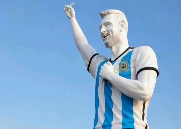 Patung Terbesar Lionel Messi Seberat 70 Ton Diresmikan di Argentina