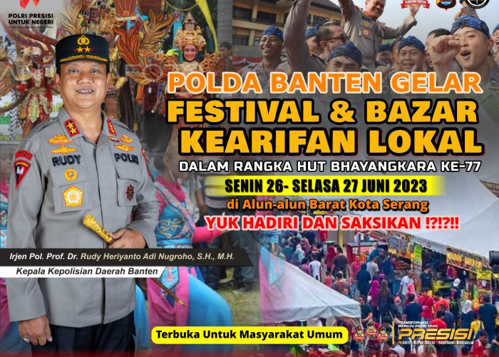 Polda Banten Gelar Festival dan Bazar di Alun-alun Barat Kota Serang
