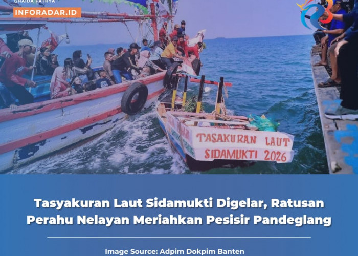 Tasyakuran Laut Sidamukti Digelar, Ratusan Perahu Nelayan Meriahkan Pesisir Pandeglang