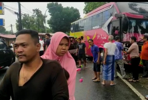 Imbas Kecelakaan Bus-Mobil Odong-odong dan Motor, Jln Palima - Pandeglang Macet 