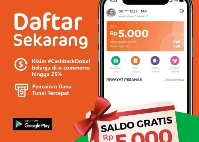 Nuri Cashback, Aplikasi Penambah Saldo DANA, Klik Linknya Dapatkan Rp500 Ribu