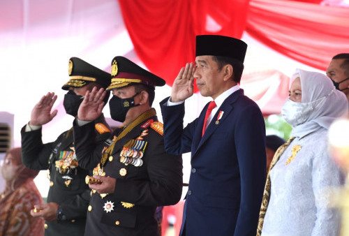 Pimpin Upacara HUT Bhayangkara Ke-76, Presiden Jokowi Minta Tiga Hal Kepada Polri
