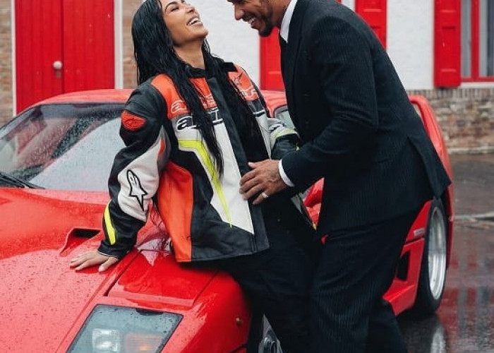 Bukan Cuma Balapan, Lewis Hamilton Kepergok Gandeng Mesra Kim Kardashian di Paris
