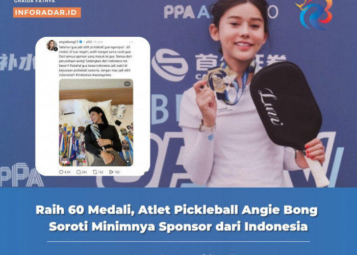 Raih 60 Medali, Atlet Pickleball Angie Bong Soroti Minimnya Sponsor dari Indonesia