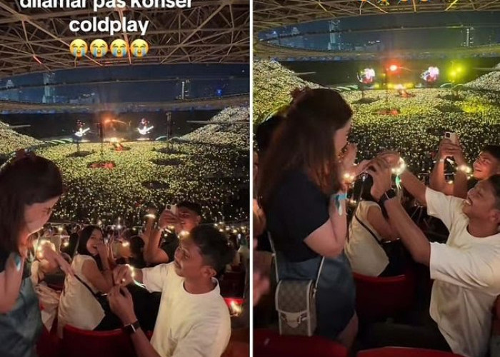 Viral di TikTok, Lamaran Mempesona di Konser Coldplay Jakarta