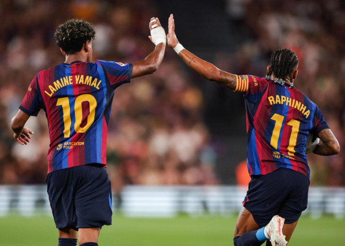 Barcelona Hancurkan Rayo Vallecano 5-2, Yamal dan Raphinha Jadi Bintang