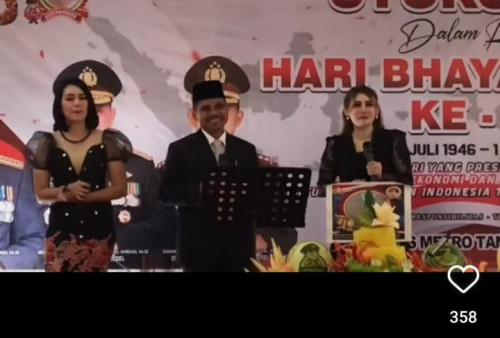 Peringati Hari Bhayangkara, Wakil Wali Kota Tangerang Sachrudin Malu pada Bibir Merah