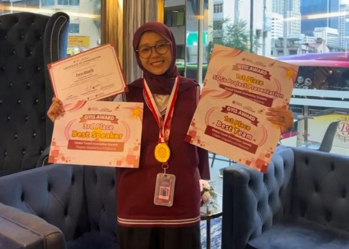 ‎Mahasiswi BKI UIN Banten, Fara Amalia Borong Tiga Penghargaan di Ajang Global Youth Innovation Summit