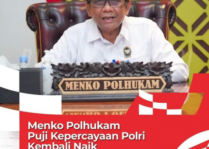 Kepercayaan Masyarakat Naik, Mahfud MD Puji Polri