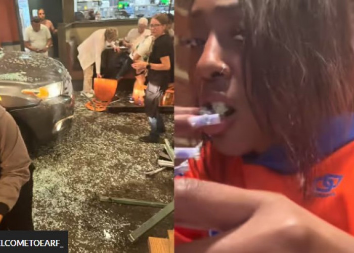 Viral TikTok, Saat Merekam Video Mukbang, Mobil Masuk Restoran