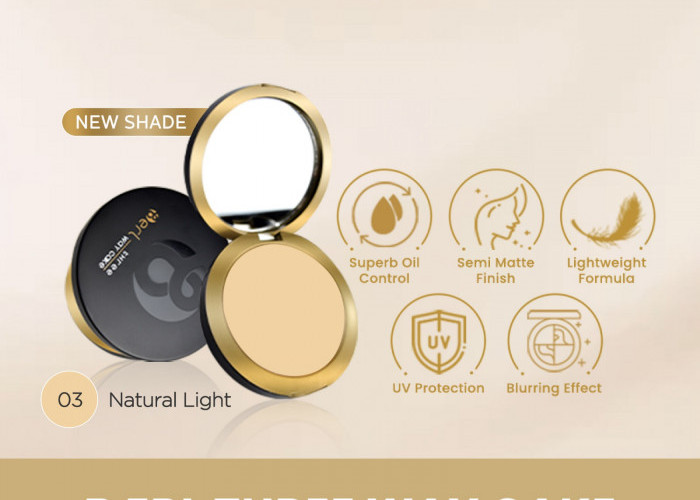 B Erl Three Way Cake, Bedak Multifungsi dengan Vitamin C Korea untuk Tampilan Cerah Alami