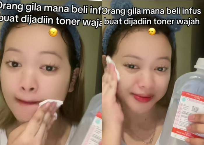 Perempuan Ini Gunakan Cairan Infus untuk Toner, Emang Boleh? Ini Penjelasan Dokter