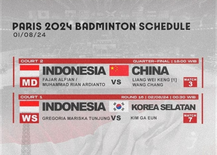 Sisakan 2 Wakil Badminton di Olimpiade Paris 2024: Indonesia Harapkan Medali, Ini Jadwal Lengkapnya