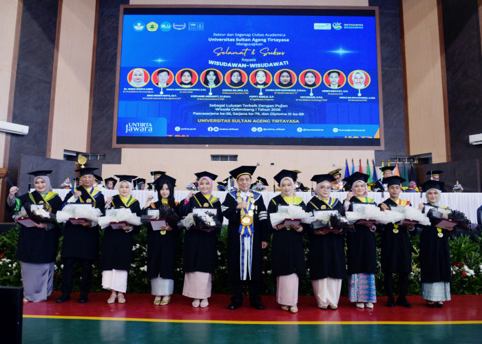 Untirta Kukuhkan 715 Lulusan pada Wisuda Gelombang I Tahun 2026