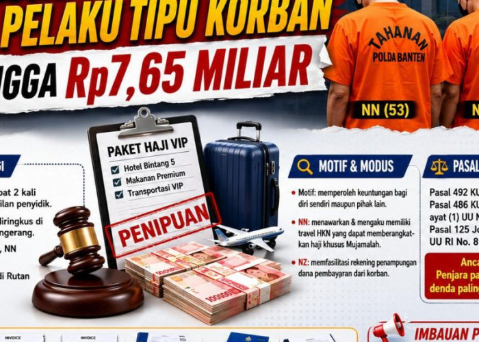 Polda Banten Ungkap Kasus Penipuan Haji Khusus, Kerugian Korban Capai Rp7,6 Miliar