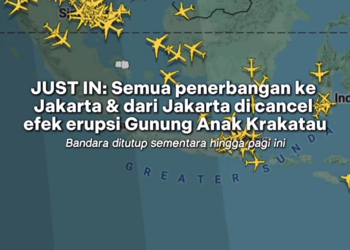 Sejumlah Penerbangan di Bandara Soekarno-Hatta Dibatalkan Imbas Erupsi Gunung Anak Krakatau